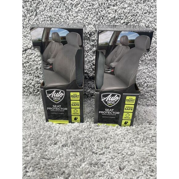 Auto Drive Seat Protector Wetsuit Fabric Fits Most Vehicles Gray Bundle New - Picture 5 of 8